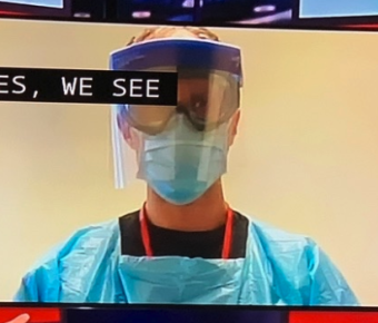 Ethan Weiss in mask